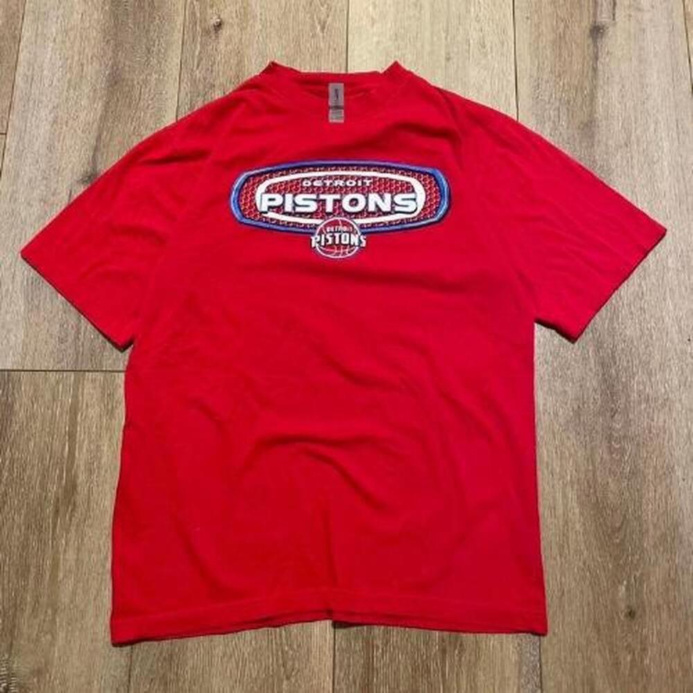 Detroit Pistons  Red Cotton T-Shirt